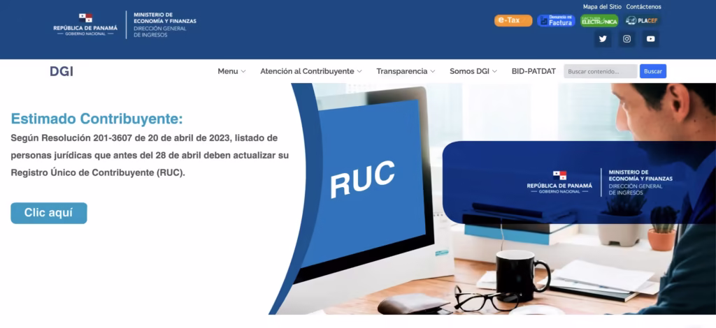 DGI-Panama-Studiopanamaitalia RUC Panama